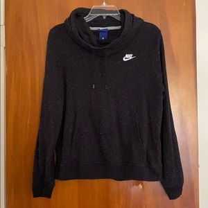 Nike cow neck hooded sweatshirt with color specs